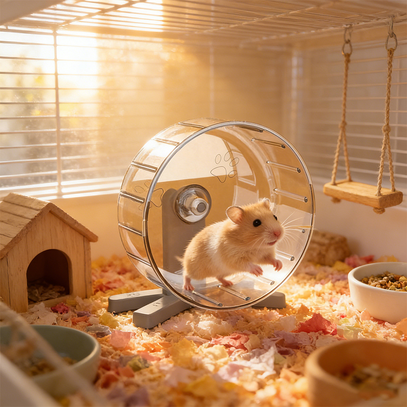 Hamster Cage Wheel - Silent Hamster Running Wheel with Stand