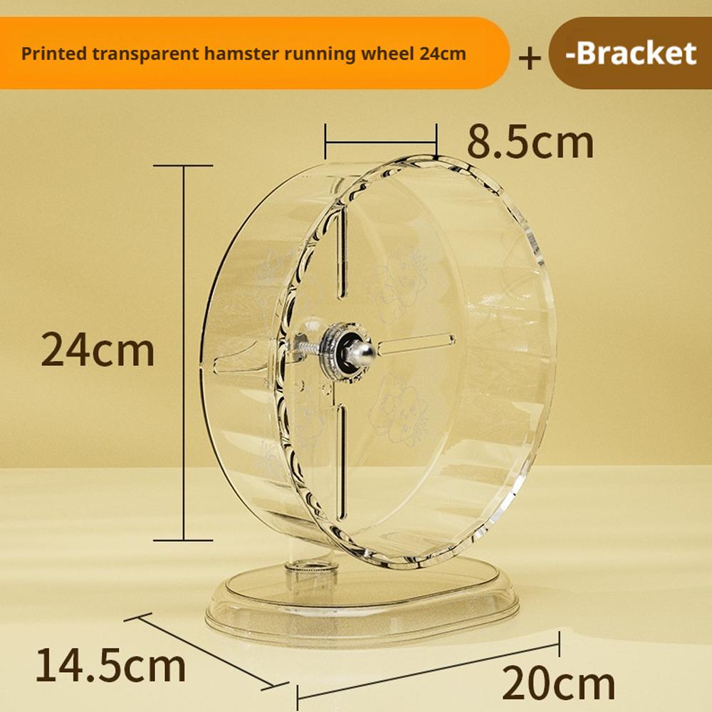 Hamster Cage Wheel - 24CM Hamster Running Sport Transparent Widened
