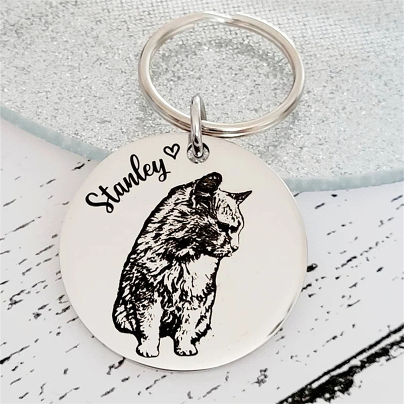 Pet Supplies Store - Animal Paw Print Keychain Custom Dog