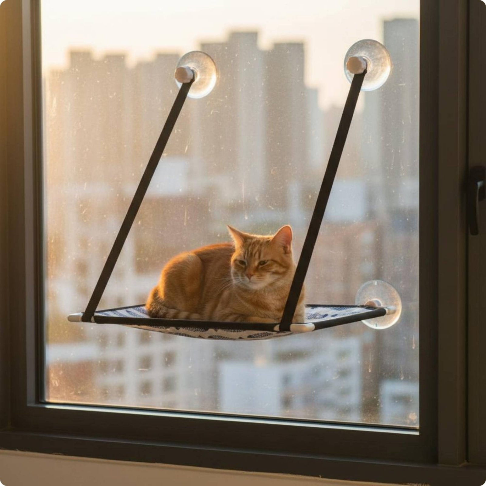Cat Window Perch - Feline Window Perch Space Saving Window