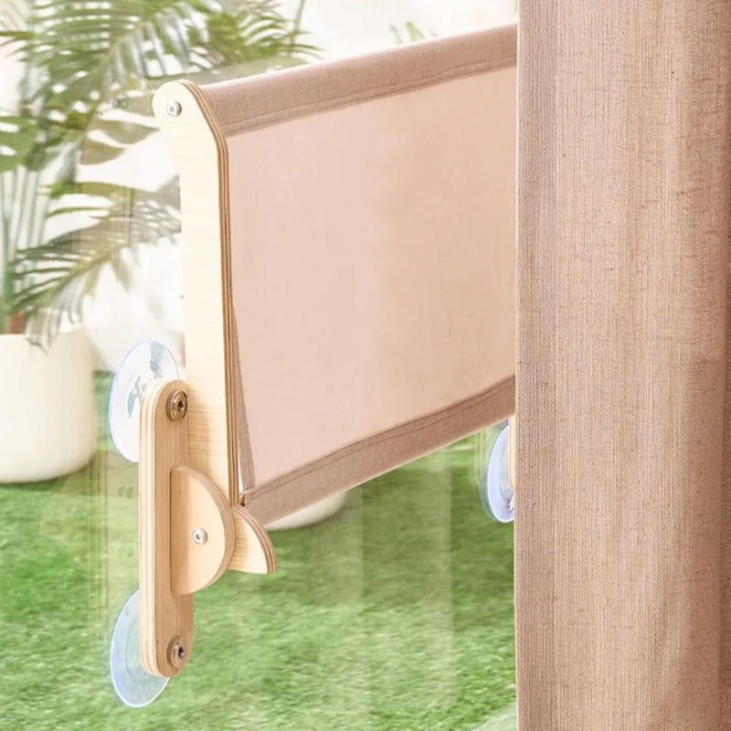 Cat Window Perch with Wooden F - Cat Window Perch ulasan dan harga