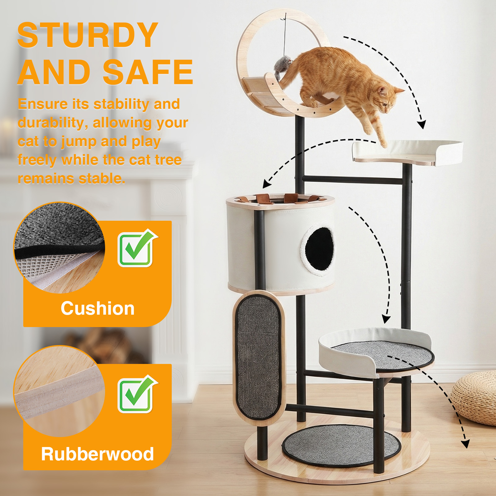 66-Inch Cat Tree with Scratchi - Pet X Supplies & Tack Howell Mi ulasan dan harga
