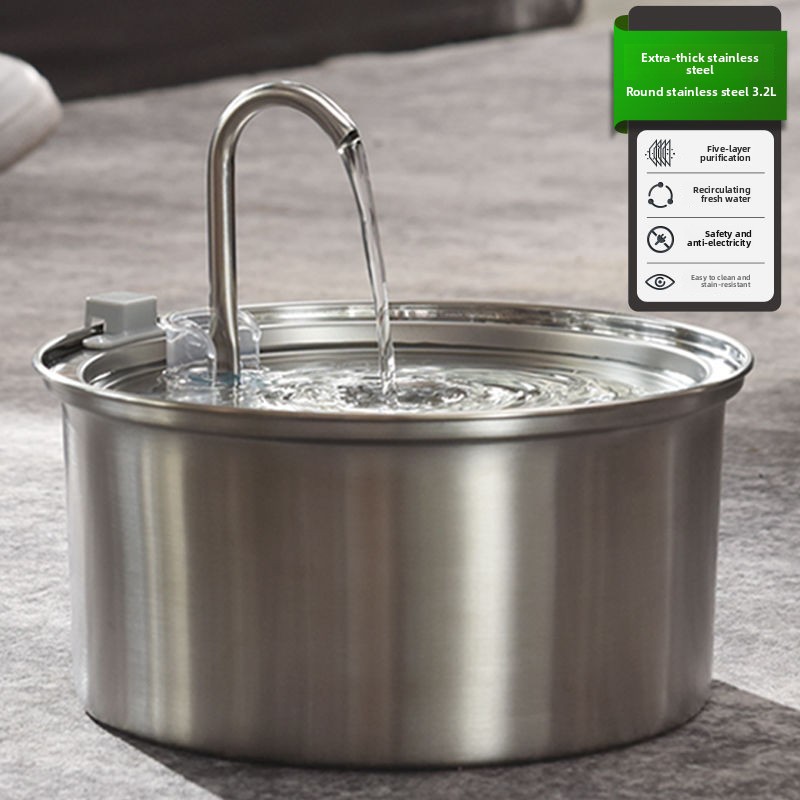 Thiened Stainl Steel  Drinking - Pet Water Fountain ulasan dan harga