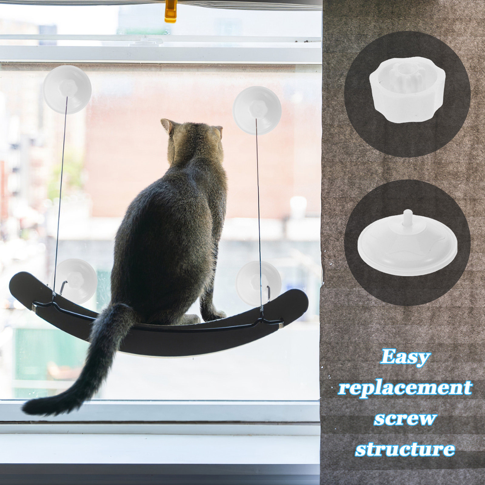 4Pcs Cat Hammock Suction Cups  - Cat Window Perch ulasan dan harga
