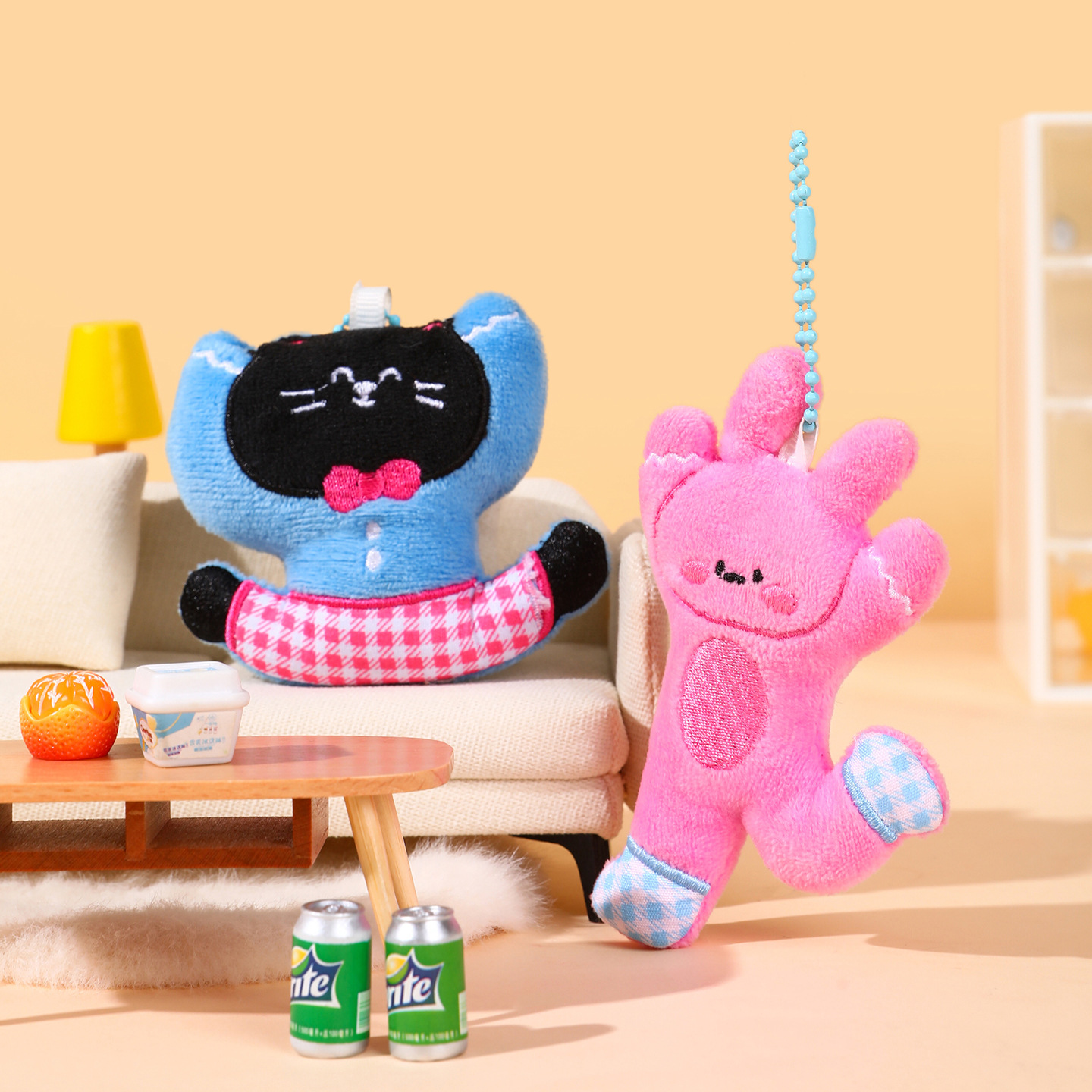 Furry plush cat and dog keycha - Pet Supplies Store ulasan dan harga