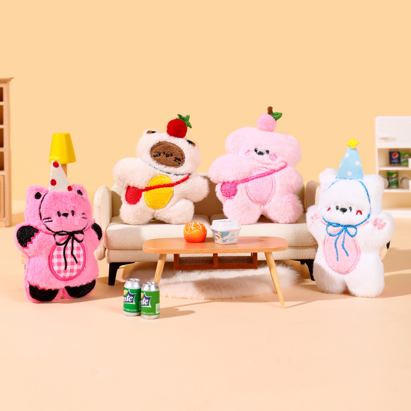 Furry plush cat and dog keycha - Pet Supplies Store ulasan dan harga