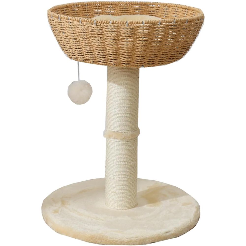 Rattan Wicker Cat Tower with N - Cat Window Perch ulasan dan harga