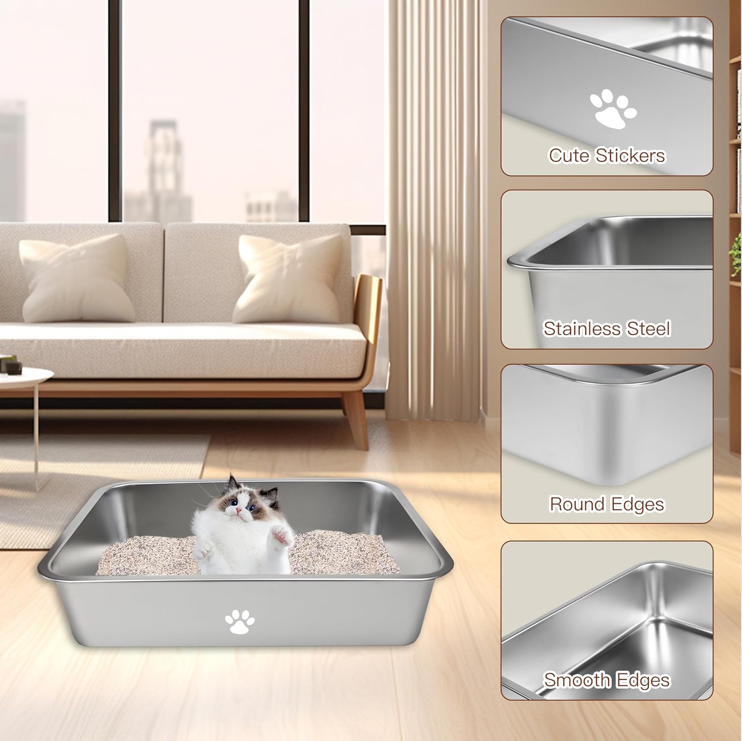 Stainless Steel Cat Litter Box - Pet X Supplies & Tack Howell Mi ulasan dan harga