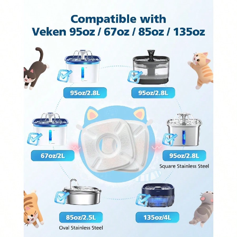 Cat Water Fountain Filters For - Pet Water Fountain ulasan dan harga