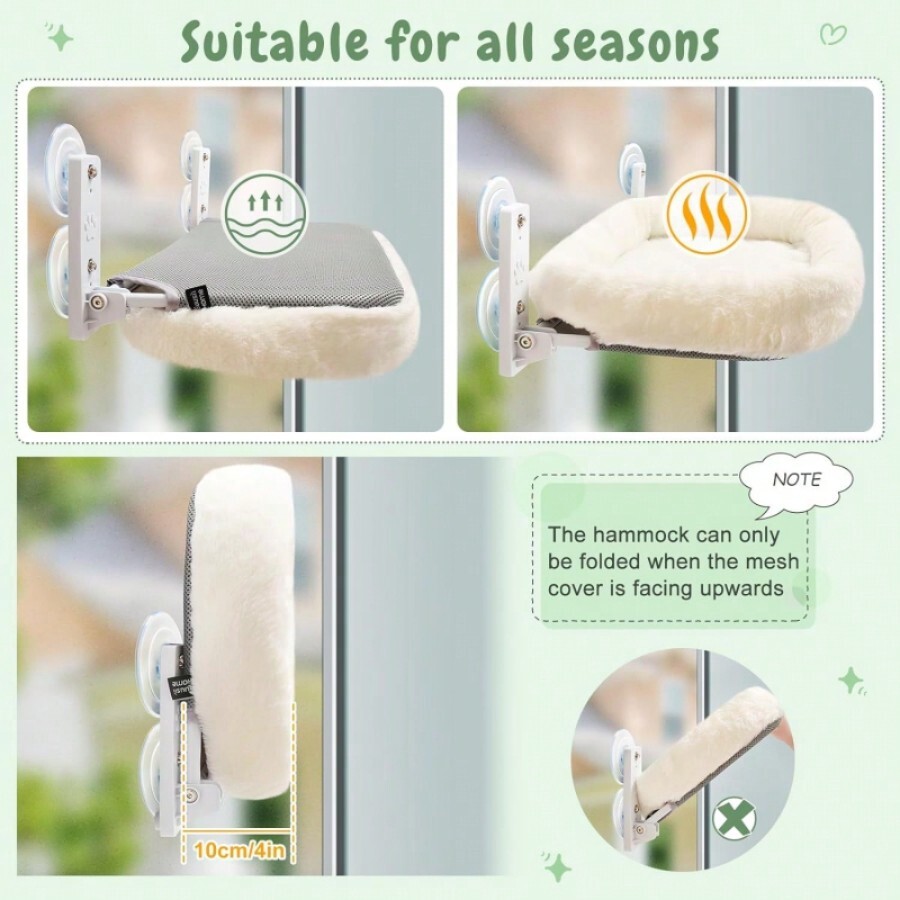 4-Suction Cup Cat Window Perch - Cat Window Perch ulasan dan harga
