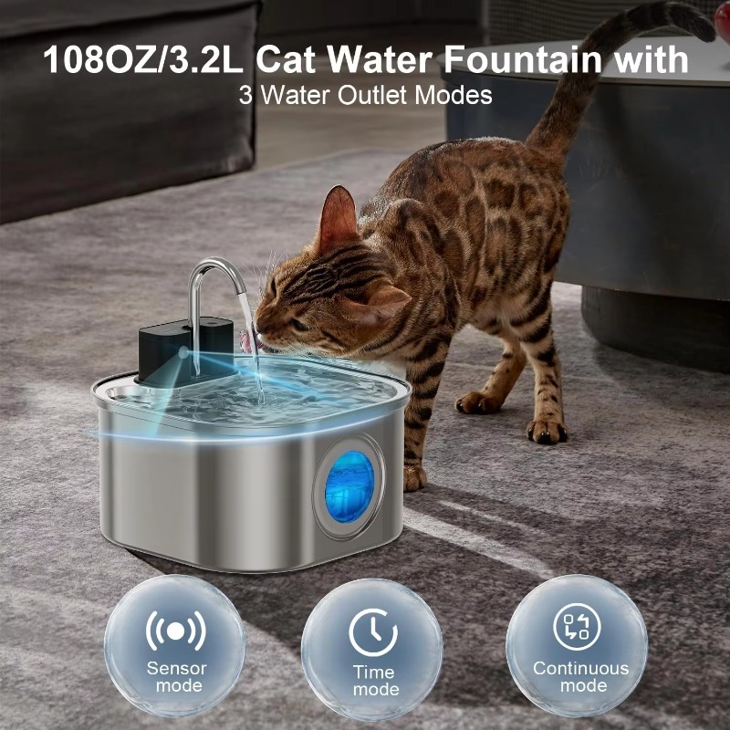 3.2L Wireless Cat Water Founta - Pet Water Fountain ulasan dan harga