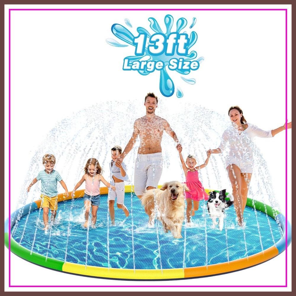 13FT Extra Large Splash Pad, T - Pet Water Fountain ulasan dan harga